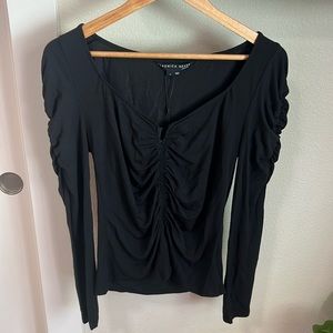 Veronica beard ruched pullover top